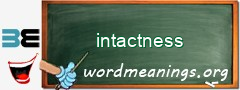 WordMeaning blackboard for intactness